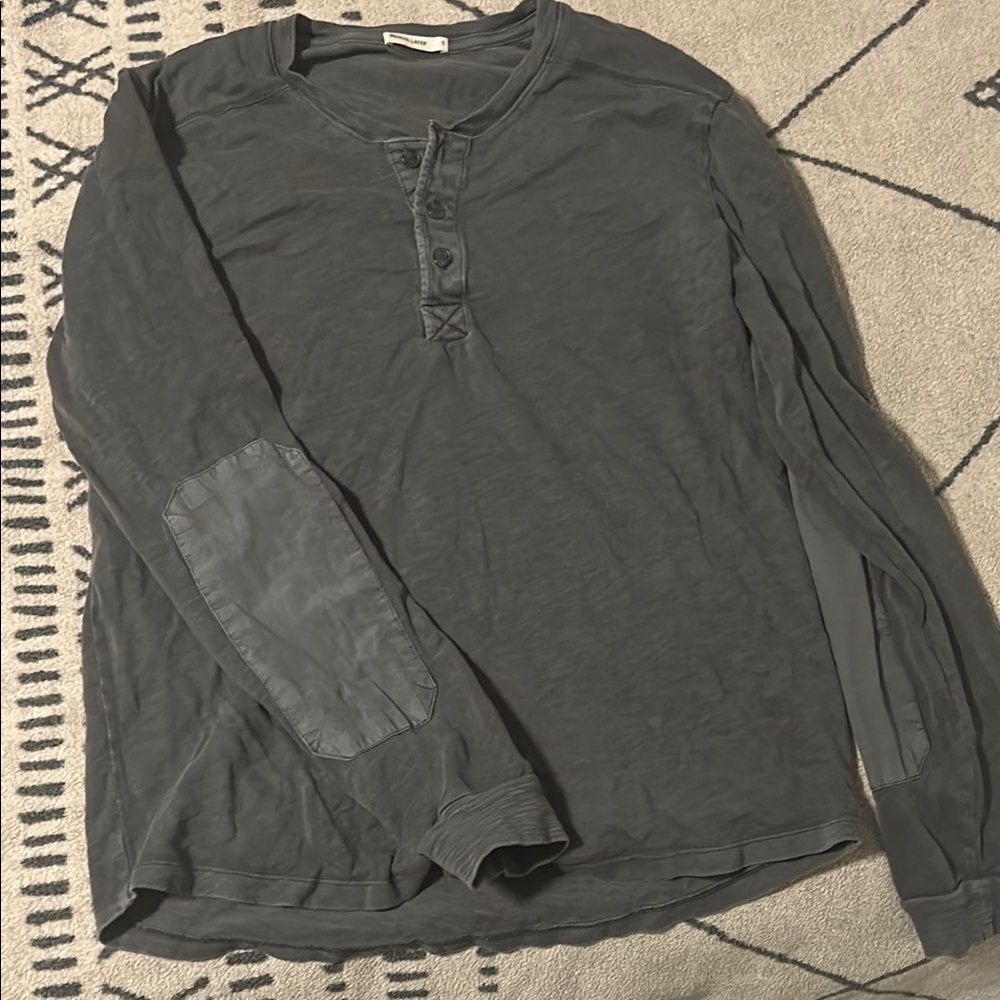 Men's Marine Layer Gray Henley Shirt